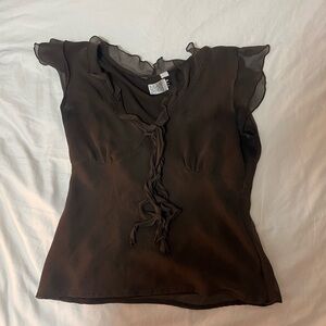Vintage brown blouse